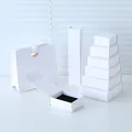 Set van witte magnetische sieradendoosjes in diverse maten met bijpassende tas - 5.5*5.5*3.2cm / Wit