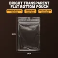 Transparenter, glänzender Flachbodenbeutel mit Reißverschluss, 20x14 cm - Transparent Flacher Boden-14x20cm / 100 Stk/Bündel