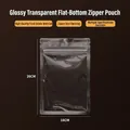 Glänzender transparenter Flachboden-Reißverschlussbeutel für Lebensmittel 18x26cm - Transparent Flacher Boden-18x26cm / 100 Stk/Bündel