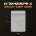 Matter, durchscheinender, gefrosteter Zipper-Beutel für Lebensmittel, Größe 11x17 cm - Mattiert Flacher Boden-11x17cm / 100 Stk/Bündel