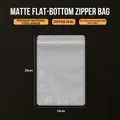 Hochwertiger matter, lichtdurchlässiger Ziplock-Beutel für Lebensmittelverpackung 14x20cm - Mattiert Flacher Boden-14x20cm / 100 Stk/Bündel