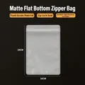 Mattierter transparenter Lebensmittel-Standbeutel mit Reißverschluss, 16x24cm - Mattiert Flacher Boden-16x24cm / 100 Stk/Bündel