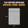 Premium mattierte transparente Druckverschluss-Lebensmittelverpackung für Snacks, 20x30cm - Mattiert Flacher Boden-20x30cm / 100 Stk/Bündel