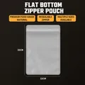 Premium matte durchsichtige Reißverschlusstasche für Lebensmittelverpackungen 22x32cm Maß - Mattiert Flacher Boden-22x32cm / 100 Stk/Bündel
