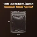 Hochwertiger glänzender transparenter Kunststoff-Zippbeutel für Lebensmittel, 17x25 cm - Transparent Flacher Boden-17x25cm / 100 Stk/Bündel