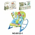 Sdraietta multifunzionale per neonati con musica e vibrazione nei colori blu e verde - Stile Elefante (Blu)