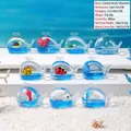 Ornement de bureau créatif en acrylique en forme de baleine liquide avec figurines marines - Styles Aléatoires / Baleine - Animal Marin