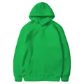 Einfarbiger hellgrüner Kapuzenpullover mit Kängurutasche und Kordelzug - S / Oberteil Und Unterteil / Grün