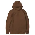 Oversized Kapuzenpullover in Schokobraun mit Kängurutasche aus weichem Fleece Stoff - S / Oberteil Und Unterteil / Kaffeebraun