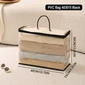 Bolsa organizadora de PVC transparente con asas negras para colchas, mantas y ropa - Bolsa de Almacenamiento de PVC / 40x30x15cm / Negro