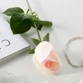 Elegante künstliche Rose im Monet-Stil mit rosa Rändern für Hochzeitsdeko - Kupi Rose / Champagnerrosa