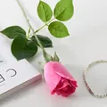 Elegante künstliche rosa Rose im Ölgemälde-Stil für Hochzeits- und Gartendekoration - Kupi Rose Tiefrosa