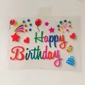 Autocollants muraux colorés 'Happy Birthday' avec ballons et étoiles - Autocollants D'anniversaire Colorés