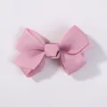 Barrette à cheveux nœud rose en ruban gros-grain pour filles, accessoire fait main - 158