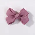 Barrette à cheveux avec noeud en ruban gros-grain mauve pour coiffures d'enfants - 165