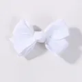 Barrette à cheveux classique en ruban gros-grain blanc pour enfants - 18