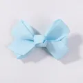 Barrette à nœud en ruban gros-grain bleu clair pour enfants et filles - 17