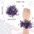 Bracelet en guirlande d'étoiles rouge blanc bleu pour la fête de l'Indépendance - Style Étoile / Style de Clinquant Fin à Petite Étoile