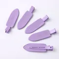 Set of five light purple no-crease hair clips for bangs and side hair styling - Metal Style / 1 Piece / Purple