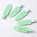 Set of 5 professional mint green no-trace duckbill hair clips for women styling - Metal Style / 1 Piece / Green
