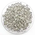 Perline distanziatrici in strass argentati per la creazione di gioielli fai da te - Bianco / Venduto Singolarmente 6 Mm (apertura Di Circa 1 Mm)
