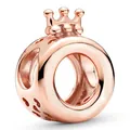 Charm a corona in oro rosa con intagli a cuore per bracciali di gioielleria fai-da-te - 4 / Raccordi In Lega A Foro Grande
