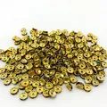 Perline distanziatrici a rondella dorata con strass colorati per creazione gioielli DIY - Oro / Venduto Singolarmente 6 Mm (apertura Di Circa 1 Mm)