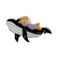 Spilla in smalto orca dei cartoni animati con design del personaggio per abbigliamento - D936