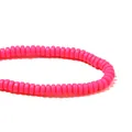 High quality pink polymer clay flat round beads for DIY bracelet and necklace making - Rose Red