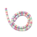 Multicolor candy-colored polymer clay wheel spacer beads for DIY jewelry making - Light Mixed
