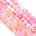Rosa und pfirsichfarbene kandierte Persische Jade Natursteinperlen für DIY-Schmuck - Gelb-Rosa-Weiß-Mix