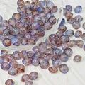 Macro di perle in vetro 8x10mm con stampa leopardata per la creazione di gioielli DIY - Perlina a Disco 1# (8x10mm) / Caffè Blu