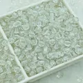 Clear 8x10mm cracked glass saucer beads for DIY handmade jewelry crafting and art - 6mm Crackle Bead (B82#) / White