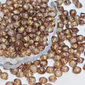 Premium 8x10mm brown and gold UFO shaped lampwork glass beads for DIY jewelry making - Ufo Bead #8 [8x10mm] Brown