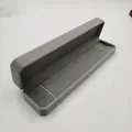 Elegant grey velvet long necklace gift box, size 22.5x5.5x4cm for jewelry storage. - Grey Velvet Long Necklace Box / 22.5*5.5*4cm