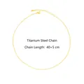 High quality gold-plated titanium steel chain necklace, adjustable length 40+5 cm. - O-Shape Titanium Steel Chain / 40+5cm / Gold