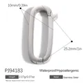 Moschettone ovale in acciaio inossidabile argento per gioielli fai da te e accessori borse - Chiusura a Bocca di Pesce Ovale (PJ94183) / 25.2x10mm / Argento