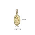Ciondolo Medaglia Miracolosa Vergine Maria in oro dimensioni 2,0x1,2cm peso 2g - Stile Medaglia Ovale Maria (D2033JB)