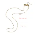 Collana a catena sottile in acciaio inossidabile dorato 1 mm per pendenti da 45 cm - Catena Universale (45cm)