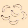 Cadres en croissant de lune en acier inoxydable argenté pour bijoux DIY en résine - Forme de Lune - Petit / 10X17X1.2mm / Acier