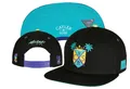 Black and turquoise snapback cap with Cayler & Sons embroidery and Miami Vibes logo. - Style-42 / Adjustable