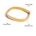 Schéma de dimensions détaillé du bracelet jonc carré doré au design minimaliste - Or