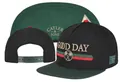 Black and green snapback cap featuring Good Day embroidery and stylish striped detail. - Style - 68 / Adjustable