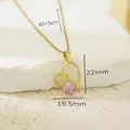 Elegante collana in acciaio al titanio con ciondolo a cuore, cristallo rosa e finitura oro - Stile Doppio Cuore Intrecciato (Stile E) / Oro