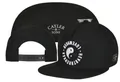 Stylish black flat-brim baseball cap with embroidered Yin Yang and heartbreaker text - Style-73 / Adjustable