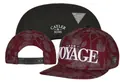 Stylish burgundy Cayler & Sons snapback cap with rose floral print and Bon Voyage embroidery - Style - 85 / Adjustable