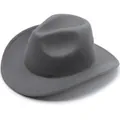 Klassieke western stijl grijze wollen vilt cowboyhoed met gebogen rand voor unisex - Eén maat 57-58cm / Klassiek effen / Grijs