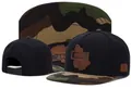 American style black snapback hat with camouflage brim and leather Trust patch - Style-90 / Adjustable