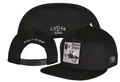 Black flat brim snapback hat with Fabela Fights rooster patch and embroidered details - Style-43 / Adjustable