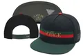 Fashionable black and green flat-brimmed snapback hat featuring Bon Voyage gold embroidery - Style - 69 / Adjustable